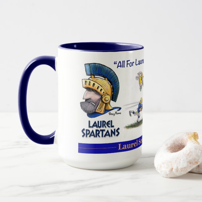 Tasse de Spartan de l'école secondaire supérieure  (Avec donut)