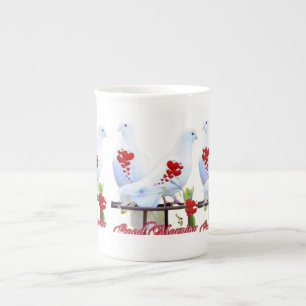 Tasse de spécialité en porcelaine de fine bone chi