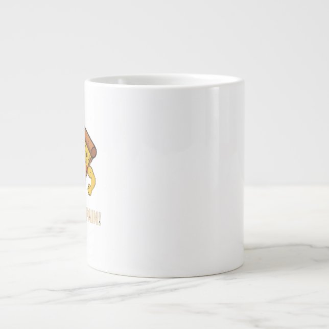 Tasse de sport drôle Pizza - Tranche de douleur Hu (Devant)