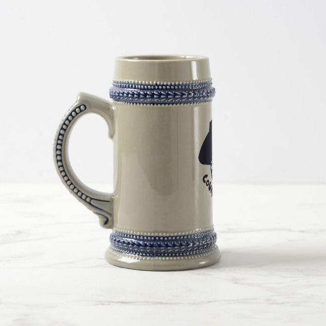 Tasse de Stein de bière de crâne de cowboy de pays (Gauche)