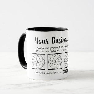 Tasse de style de carte de visite avec 4 photos