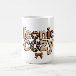 Tasse de style de laine fausse Iconic Mom – P pour