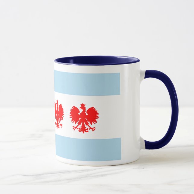 Tasse de style de polonais de drapeau de Chicago (Droite)