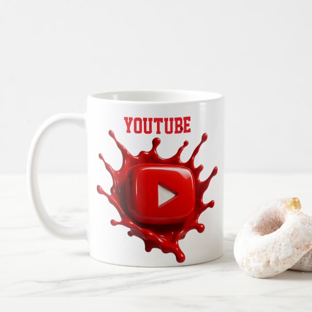 Tasse de style d'image YouTube (Avec donut)