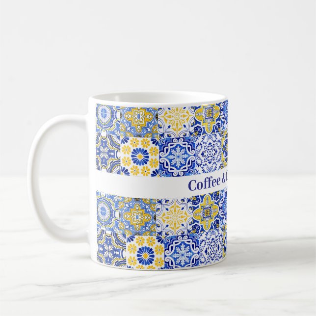 Tasse de style méditerranéen / rétro (Gauche)