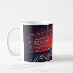 Tasse de style synthwave rétro des années 80 avec