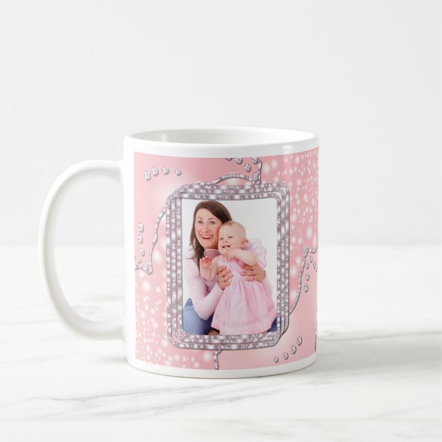 Tasse de sublimation de photo Wrap de mug rose (Gauche)