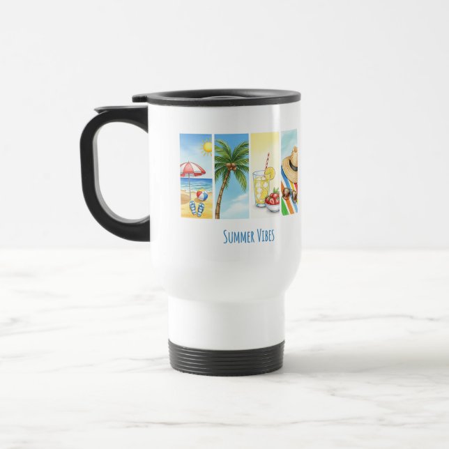 Tasse de sublimation Rétro Été Plage – Vintage (Gauche)