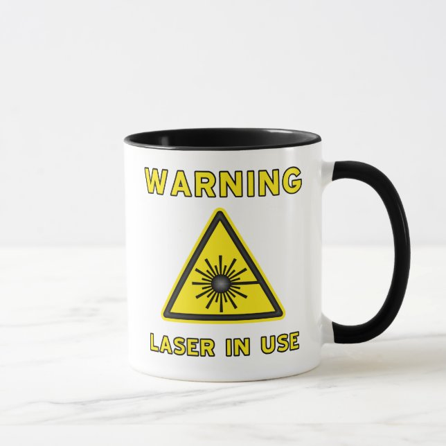 Tasse de symbole d'alerte laser (Droite)
