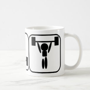 Tasse de symboles d'haltérophilie