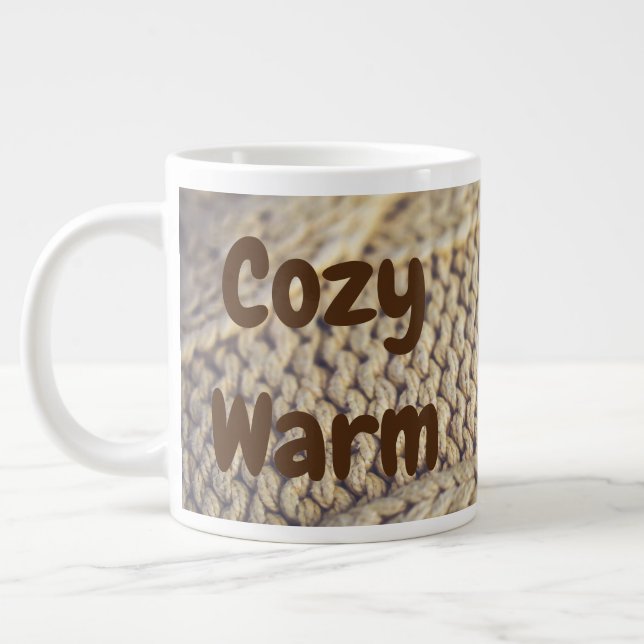 Tasse de taille Jumbo avec "Cosy Warm" disant (Gauche)