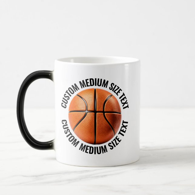 Tasse de taille moyenne avec texte et basketball 3 (Gauche)