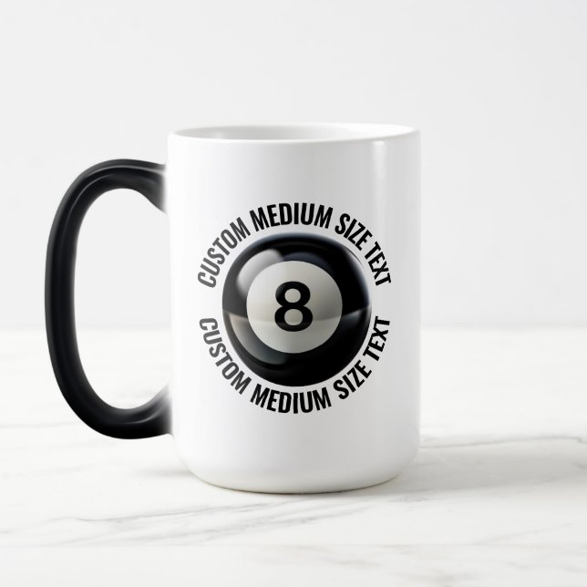 Tasse de taille moyenne, piscine 8 Ball 15oz perso (Gauche)