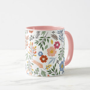 tasse de tasse colorée en forme de fleur