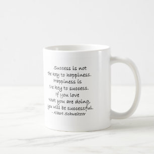 Tasse de tasse de café de citation de succès et de