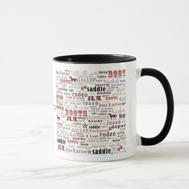 Tasse de tasse de cowboy de rodéo de cheval de (Droite)