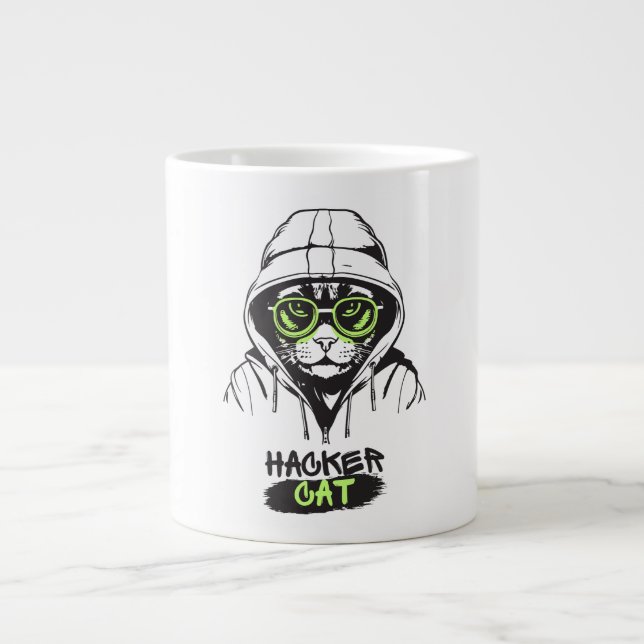 Tasse de technologie amusante Hacker Chat Cyber Jo (Devant)