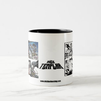 Tasse de Templar de souris noire et blanche contre