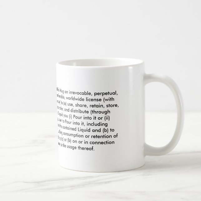 Tasse de termes de service (Droite)