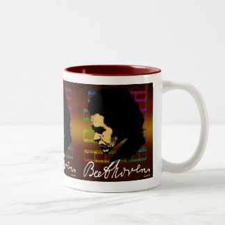 TASSE DE TÊTE DE CROQUIS DE BEETHOVEN