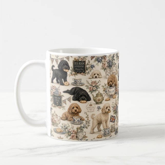 Tasse de thé Cockapoo Cottagecore (Gauche)