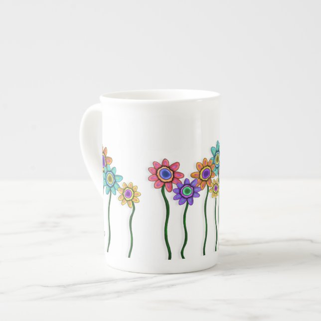 Tasse de thé de fleurs (Devant gauche)