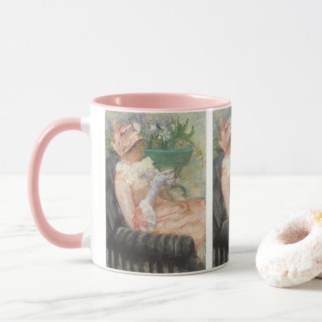 Tasse de thé de Mary Cassatt, impressionnisme Vint (Avec donut)