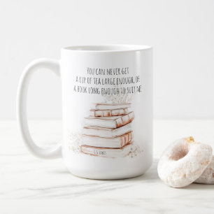 Tasse de thé et citation de livre   Livre Lover Mu