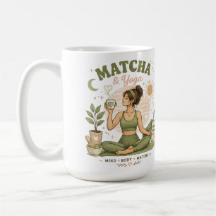 Tasse de thé matcha pour amateur de yoga