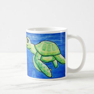 Tasse de tortue de la mer de Dina, double image,