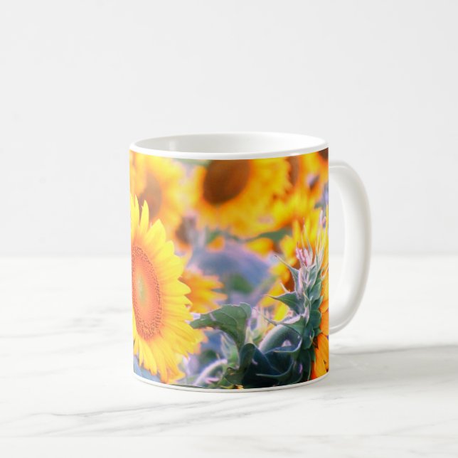 Tasse de tournesol photo mug (Devant droit)