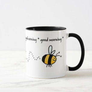 tasse de traînée d'abeille bonjour