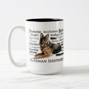 Tasse de traits de berger allemand
