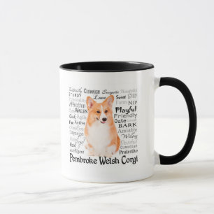 Tasse de traits de corgi