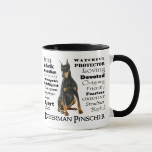 Tasse de traits de dobermann