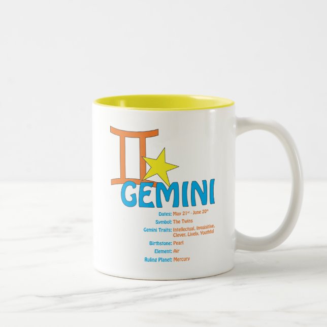 Tasse de traits de Gémeaux (Droit)