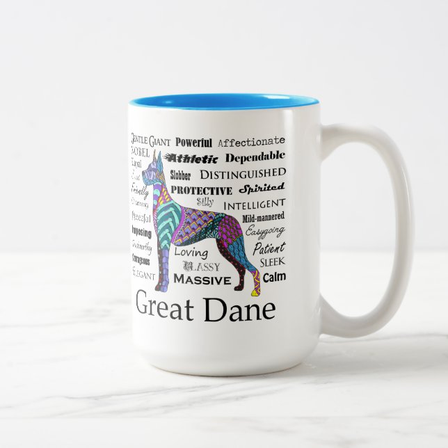 Tasse de traits de great dane (Droit)