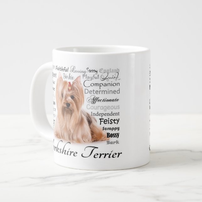Tasse de traits de Yorkie (Devant gauche)