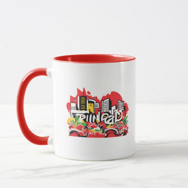 Tasse de Trinidad | Drapeau des Caraïbes | Cadeau  (Gauche)