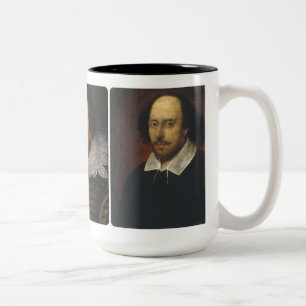Tasse de trois portraits de Shakespeare