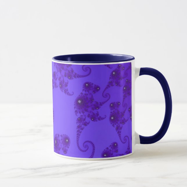 Tasse de troupe de hippocampes bleu violet (Droite)