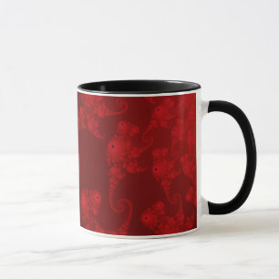 Tasse de troupe de hippocampes rouge profond