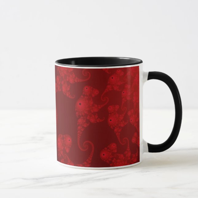 Tasse de troupe de hippocampes rouge profond (Droite)