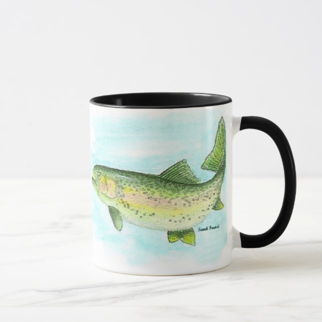 Tasse de truite d'aquarelle (Droite)
