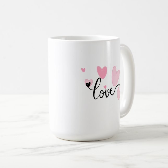 Tasse de typographie AMOUR (Devant droit)
