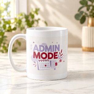 Tasse de typographie de bureau en mode Admin