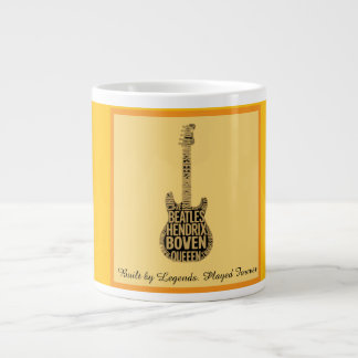 Tasse de typographie de guitare pour légendes du r