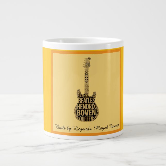Tasse de typographie de guitare pour légendes du r (Devant)