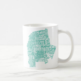 Tasse de typographie du comté d'Addison d'Aqua