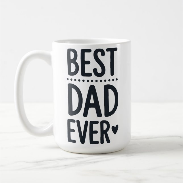 Tasse de typographie Meilleur Papa pour la fête de (Gauche)